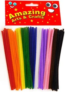 Limpiadores de tuberías tallos de oruga surtidos colores 150 mm x 4 mm 100 piezas - Imagen 1 de 2