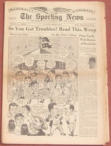 3-8-61 NOTICIAS DEPORTIVAS LEO DUROCHER LOS ANGELES DODGERS CHICAGO BLACKHAWKS INTERIOR - Imagen 1 de 1