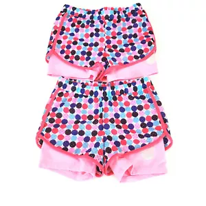 Disney Girls Minnie Mouse Jumping Bean Polka Dot Pink Lot of 2 Lined Short Sz 4 - Picture 1 of 6