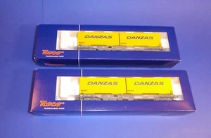 ROCO H0 67742 2x SBB Taschenwagen HUPAC mit "DANZAS"-Container (1) - Bild 1 von 8