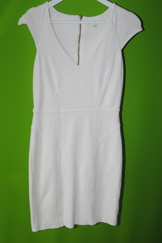 OFF WHITE Abito a maniche corte River Island bianco sporco crema da donna taglia 10