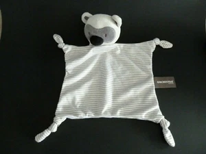 17. DOUDOU PLAT ORCHESTRA PANDA OURS GRIS RAYE NOIR  BEIGE E.NEUF* - Picture 1 of 3