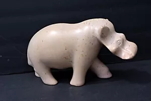 African Soapstone HIPPO Carving by artisan of Kisii Kenya - 11” long x 6” tall - Picture 1 of 12