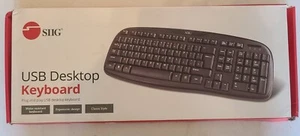 2 Pack SIIG USB DeskTop Keyboard - Picture 1 of 4