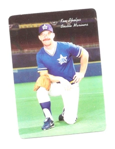 Tarjeta de béisbol 1986 Mothers Cookies Ken Phelps 18 de 28 Seattle Mariners - Imagen 1 de 8