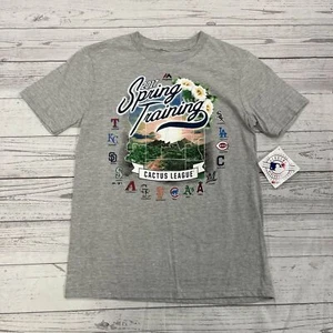 Majestic MLB 2017 Spring Training Gray Short Sleeve T Shirt Youth Boys Medium Ne - Picture 1 of 7