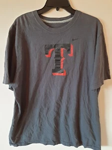MLB Texas Rangers Major League Baseball Fan Nike Black/Red Gray T Shirt XL-VGC - Picture 1 of 4