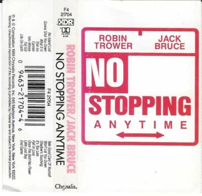 ROBIN TROWER JACK BRUCE - No Stopping Anytime  RARE 1989 Chrysalis Rock Cassette - Image 1 of 2
