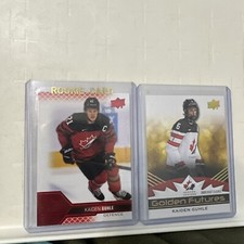 Kaiden Guhle Team Canada Juniors (2) Card Lot Red Base Golden Futures