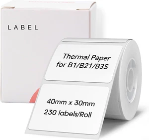 NIIMBOT Labels for B1/B21/B3S Label Maker 1.57 X 1.18 (40X30Mm) Thermal - Picture 1 of 7