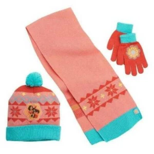 Elena of Avalor Hat, Scarf, Gloves Winter Disney Orange Blue 3 Pc Set Girls-4-16 - Picture 1 of 3