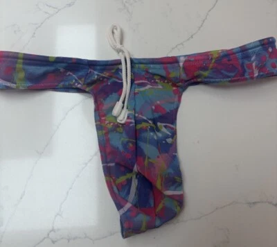 Men’ Kiniki Swim Wear Blue Multi Retro Size Extra Large Swim XL Pool Swim - Image 1 of 3