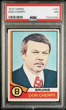 1974-75 Topps #161 Don Cherry Rookie PSA NM 7
