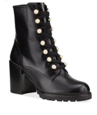 Stuart Weitzman boots black leather boots, size 5.5  - Изображение 1 из 4