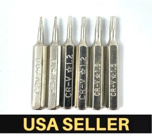 6 PCS Pentalobe Screwdriver Bits Set P2 P5 P6 5-Point 5-Star 0.8 mm 1.2 1.5 Torx - Picture 1 of 5