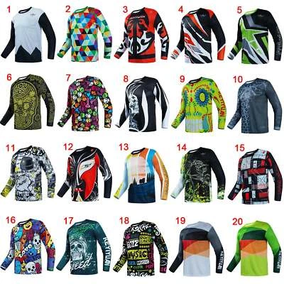 Men's Downhill Jersey Long Sleeve Motocross OFF Road DH MTB MX BMX Cycling Shirt - image 1 of 4