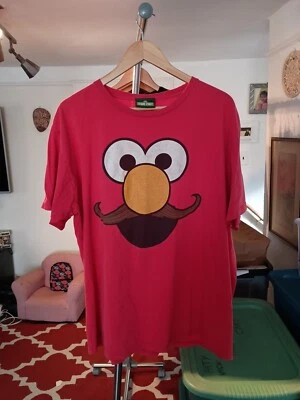 Vintage Mustache Elmo Sesame Street T-shirt Size 2XL Funny Tag Foto 1 de 4