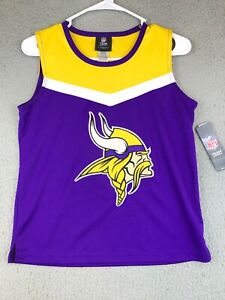 Minnesota Vikings Cheerleader Jersey Top Girls 16 XL Purple New W Defect NFL