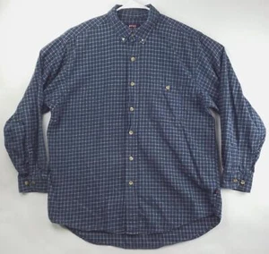Moose Creek Shirt Mens XL Blue Flannel Plaid Long Sleeve 100% Cotton Button-Down - Picture 1 of 12
