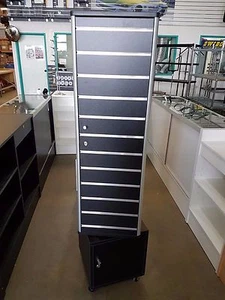 Black spinning slatwall tower gondola BRAND NEW retail shop - Picture 1 of 4