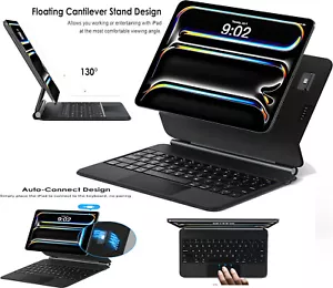 Magic Keyboard for iPad Pro 13-inch M4 2024 Magnetic Floating Backlit Touchpad - Picture 1 of 13
