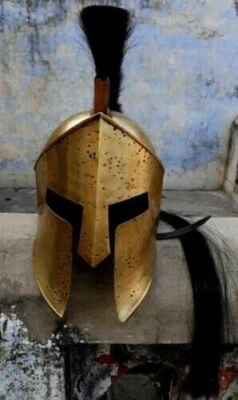 Capacete de aço maciço 300 filmes espartano rei Leônidas medieval capacete espartano presente - Imagem 1 de 3
