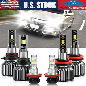 9005+H11+9005 LED Headlight Fog Hi Lo Beam kit 6500K For Honda Accord 2008-2015 - Picture 1 of 12