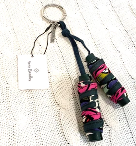 Vera Bradley Iconic Spools Bag Charm Falling Flowers Green NWT MSRP $18 - Picture 1 of 4
