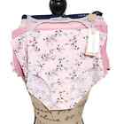 Laura Ashley Pink Floral No Show Laser Cut Panties Size XL NEW,!