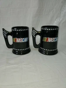 Nascar Large Ceramic Beer Mugs 2004 Sherwood Brands Car Racing lot of 2 # 1077 - Picture 1 of 6