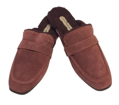 Zapatillas Mula Lucky Brand Caydim Mujer Borgoña Gamuza Talla 9.5 Cómodas Boho Nuevas Sin Caja Foto 1 de 4