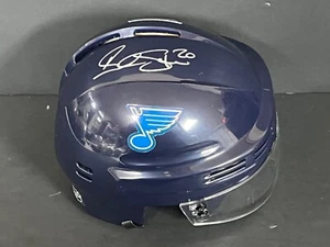 Mini casco firmado autografiado por Alexander Steen St Louis Blues pegatina JSA. - Imagen 1 de 2