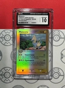 NEW CGC 10 GEM SPANISH 2003 Pokemon EX Ruby & Sapphire Manectric 39 PSA 8011 - Picture 1 of 2