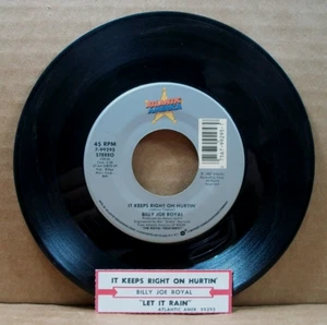 Billy Joe Royal - It Keeps Right On Hurtin'/Let It Rain (45 RPM, 1987, Atlantic - Picture 1 of 6