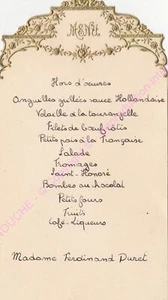 Menu October 1945 - Picture 1 of 2