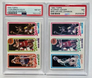 1980-81 TOPPS BASKETBALL COMPLETE SET BIRD/ERVING/JOHNSON PSA7 NM/MT TO MINT - Picture 1 of 4