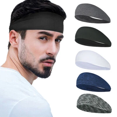 Faixa de cabeça masculina feminina suor ioga academia corrida elástica esportes - Imagem 1 de 4