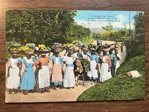 Auf den Markt gehen, Yams & Canes, Constant Spring Road, Jamaika, BWI Postkarte - Bild 1 von 2