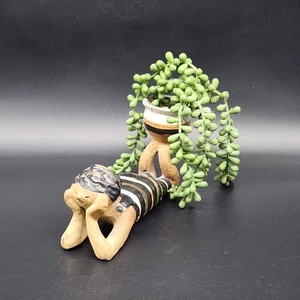 Estatuilla de gres Metlox Poppet Barney the Surfer ¿planta/vela hecha a mano? Soporte - Imagen 1 de 16