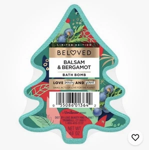 Beloved Balsam & Bergamot Bath Bomb - 4.6oz Christmas tree. Love Beauty & Planet - Picture 1 of 1