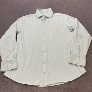 Mizzen + Main Hemd Herren Medium grün Besatz Passform Performance Stretch Knopfleiste USA - Bild 1 von 9