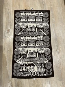 Toalla de té de algodón vintage estilo Pat Albeck vacas granjas amantes linda floral - Imagen 1 de 5