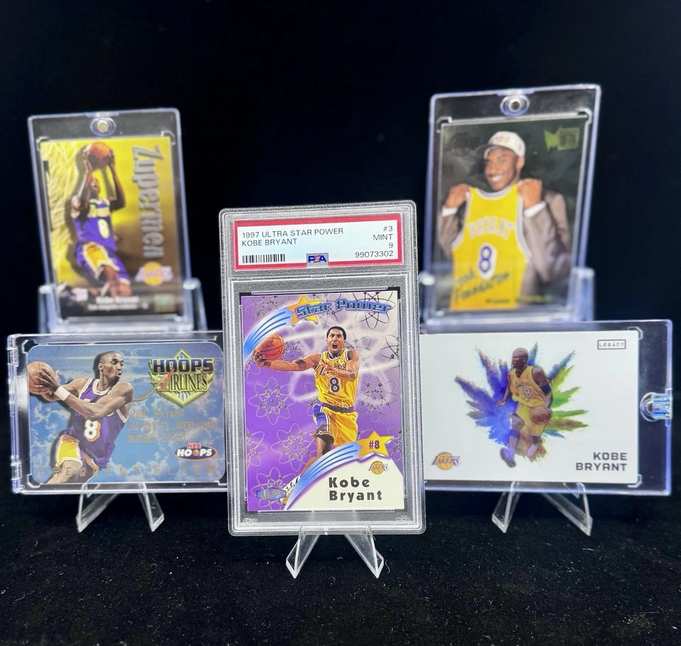 🐐🔥Kobe Bryant 5-Card Lot-PSA, Inserts, SPs, & Iconic Cards! Clean HOF Lakers - Image 1 of 4