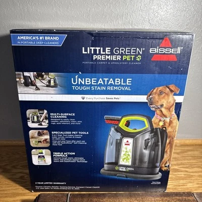 BISSELL Little Green Premier Pet Portable Deep Cleaner, Model 3500 New - Image 1 of 2