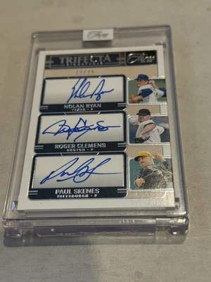 Panini Three And Two Paul Skenes 2025/Nolan Ryan/Roger Clemens Trifecta automático/25 Foto 1 de 2