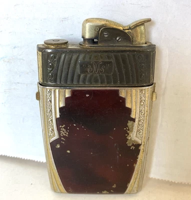 Estuche y encendedor de cigarrillos Evans Trig-A-Lite vintage de 1930 Art Deco funcionando Foto 1 de 4