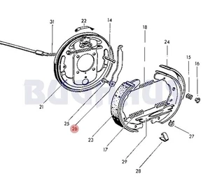 VW BUS 1955-1967 EMERGENCY BRAKE PUSH LEVER - LEFT SIDE TOUGH TO FIND! FREE SHIP - Picture 1 of 2