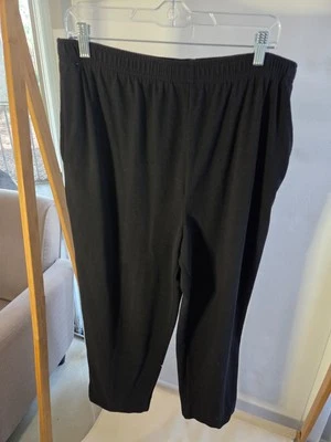 NY & Co Black Women Tapered Track Pants Relaxed Everyday Comfortable Fit Size L - Image 1 of 4