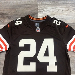 Nike Cleveland Browns Brown Orange Boys M Nick Chubb #24 NFL On Field Jersey  - Picture 1 of 10