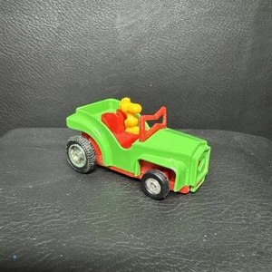 Vintage 1965 Aviva Peanuts Woodstock Jeep Car Diecast Japan Rare Original Heart - Picture 1 of 8